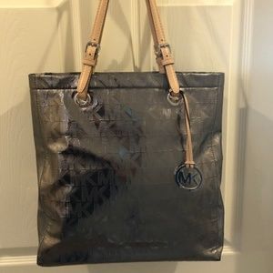 Silver Monogram Michael Michael Kors Tote